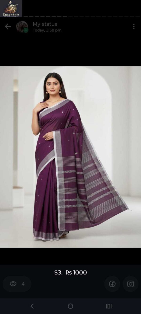 Khadi Cotton Saree with BP
