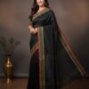 Handloom Cotton Saree Black