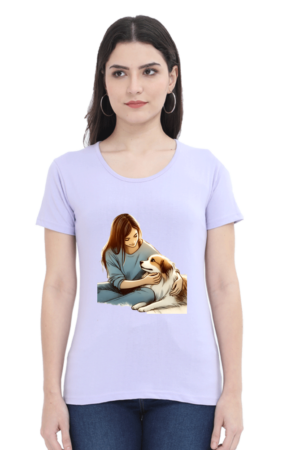 Pet Love-Themed Women's Premium Cotton T-Shirt