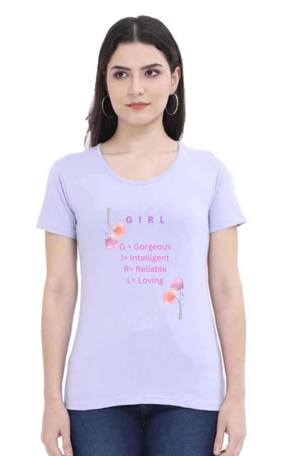 Girl Power-Themed Women's Premium Cotton T-Shirt