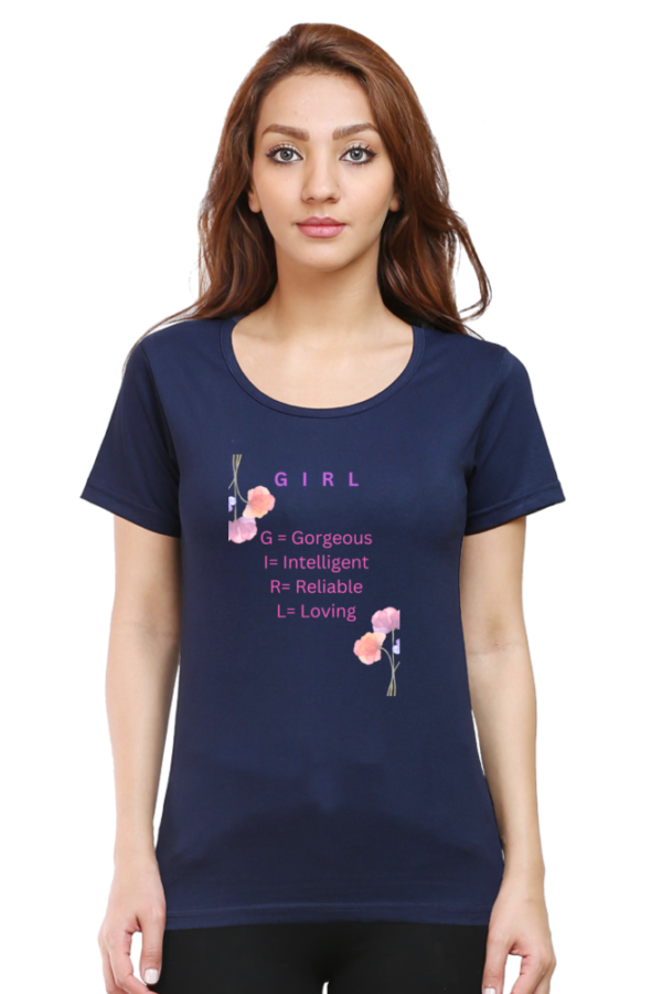 Girl Power-Themed Women's Premium Cotton T-Shirt