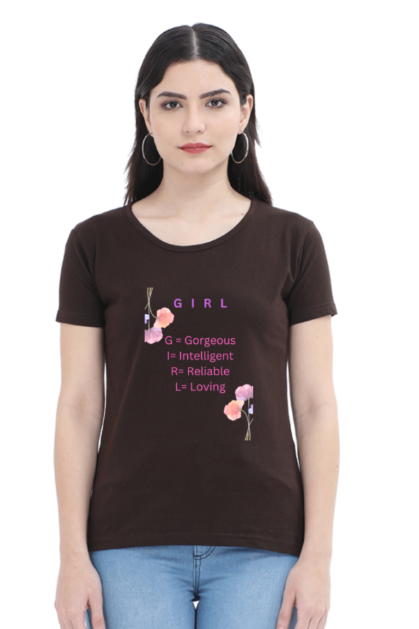 Girl Power-Themed Women's Premium Cotton T-Shirt