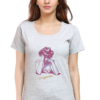Grey Melange Inspiration-Themed Women's Premium Cotton T-Shirt