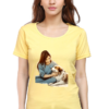 Pet Love-Themed Women's Premium Cotton T-Shirt