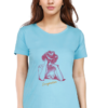 SkyBlue Inspiration-Themed Women's Premium Cotton T-Shirt