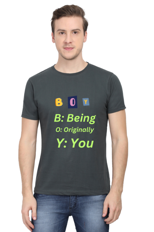 Boy-Themed Men's Premium Cotton T-Shirt