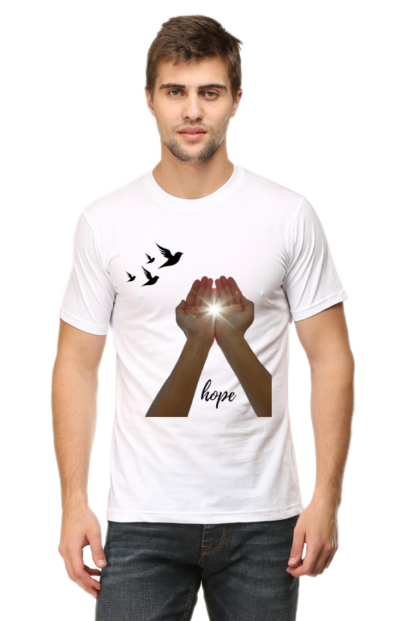 Hope-Themed Men's Premium Cotton T-Shirt