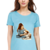 Pet Love-Themed Women's Premium Cotton T-Shirt