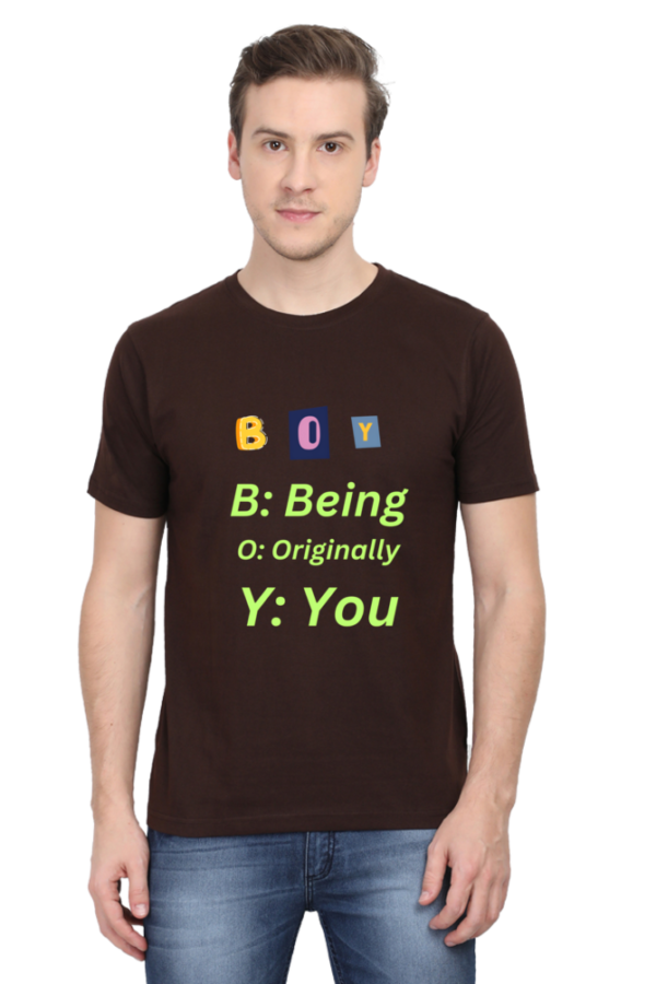 Boy-Themed Men's Premium Cotton T-Shirt