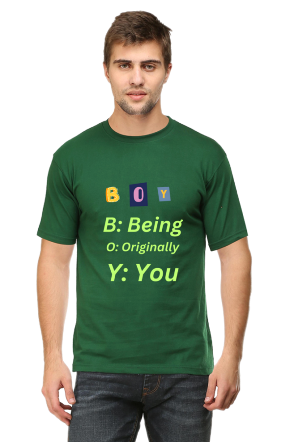 Boy-Themed Men's Premium Cotton T-Shirt