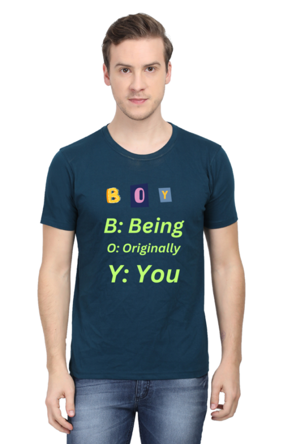 Boy-Themed Men's Premium Cotton T-Shirt