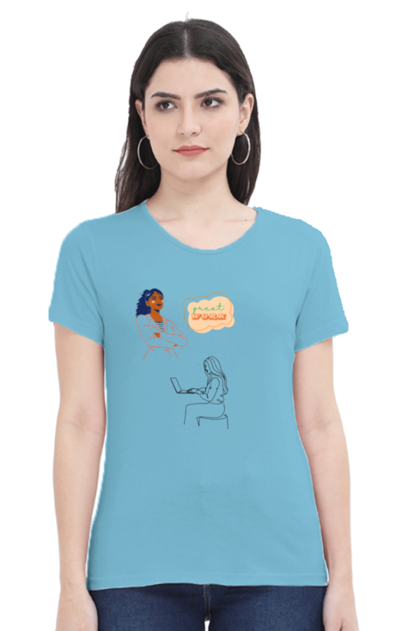 Women’s Premium Cotton T-Shirt – “Great Work” Empowerment Edition