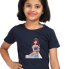 Princess-Themed Premium Cotton Tee for Girls