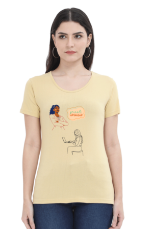 Women’s Premium Cotton T-Shirt – “Great Work” Empowerment Edition