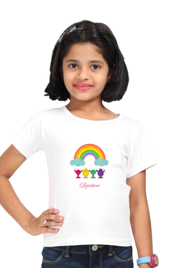 Rainbow Dreams – Girls Premium Cotton T-Shirt