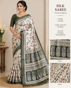 Art Tussar Silk saree with BP
