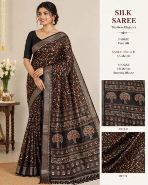 Art Tussar Silk saree with BP