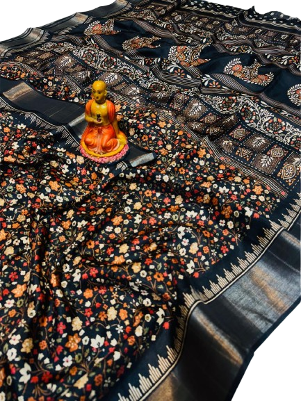 Art Tussar Silk saree with BP