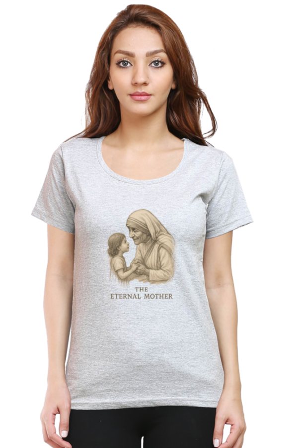 Grey Melange Super Mom Graphic Tee – Mother’s Day Special Cotton T-Shirt for Women