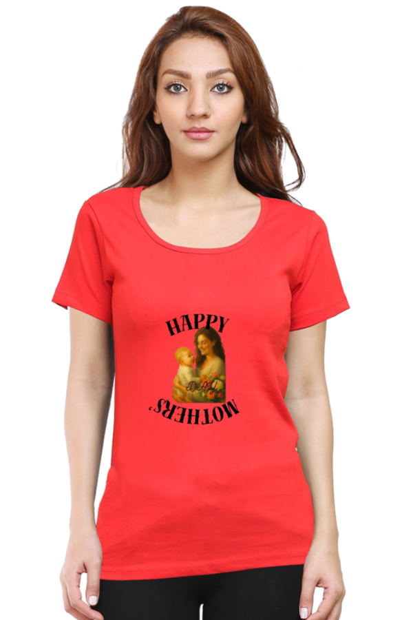 Red Mom Mode: On – Stylish Mother’s Day Cotton T-Shirt for Women