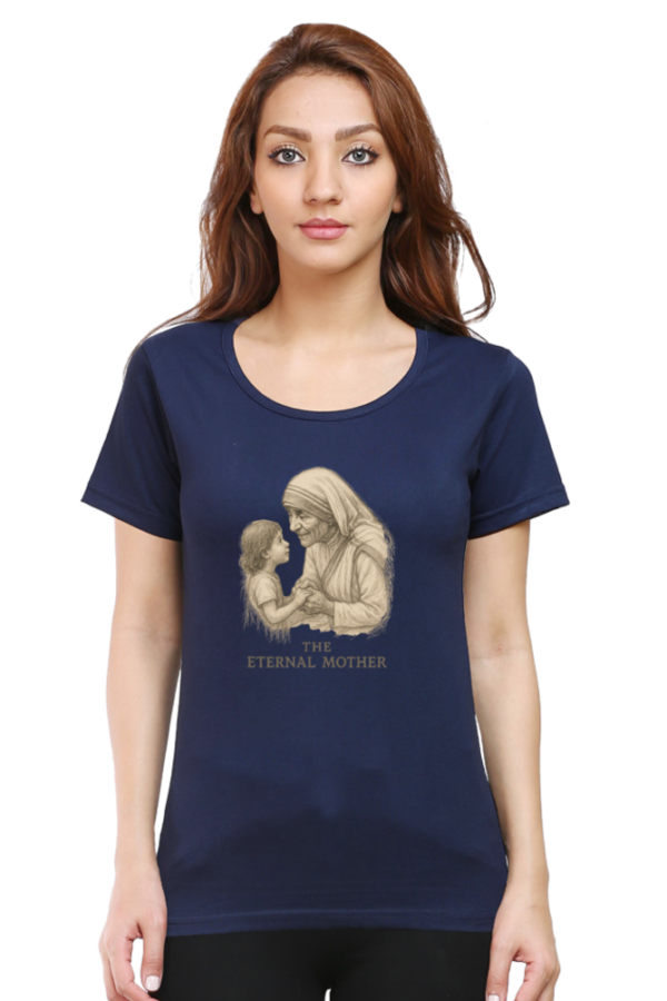 Navy Blue Super Mom Graphic Tee – Mother’s Day Special Cotton T-Shirt for Women
