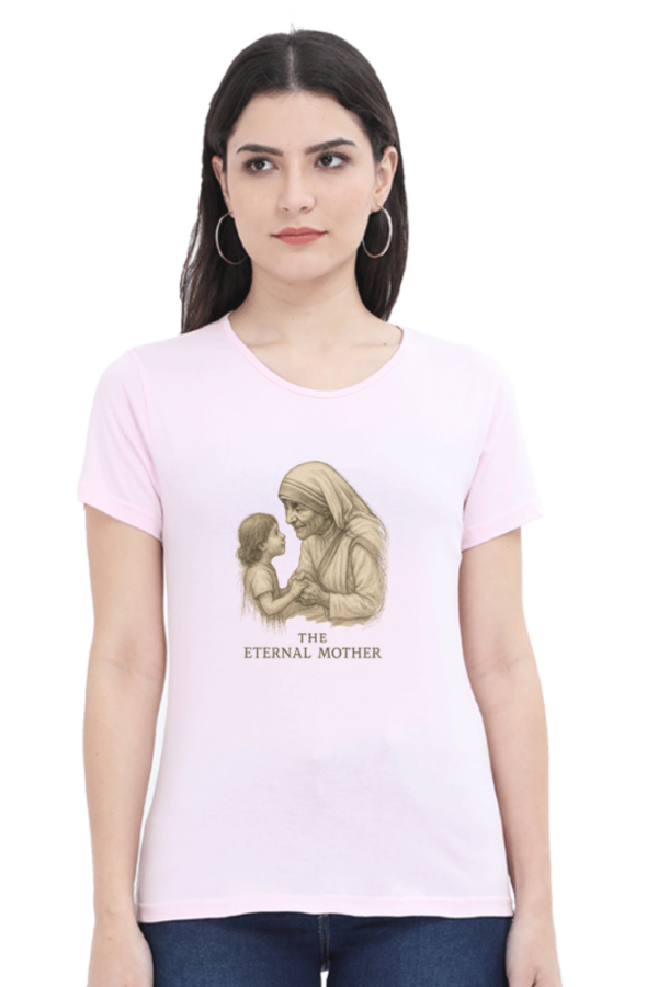 Light Baby Pink Super Mom Graphic Tee – Mother’s Day Special Cotton T-Shirt for Women