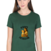 Bottle Green Mom Mode: On – Stylish Mother’s Day Cotton T-Shirt for Women