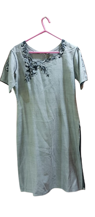 K00053 Ladies Short Kurti Ash