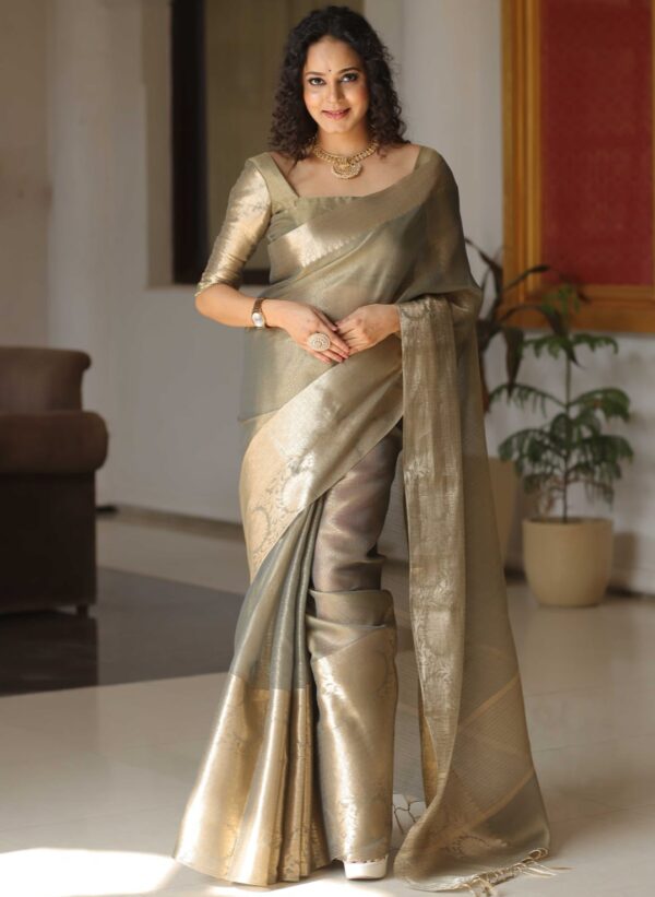 S00116 Tissue Kota Saree with BP