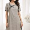 Ladies Short Kurti Ash – K00053 | Drape In Style Ladies short kurti ash