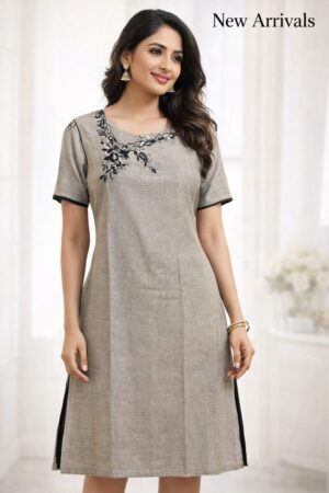 Ladies short kurti ash
