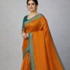 Tissue Cotton Saree with Broad Border – S00178 Tissue cotton saree with elegant broad border and traditional design