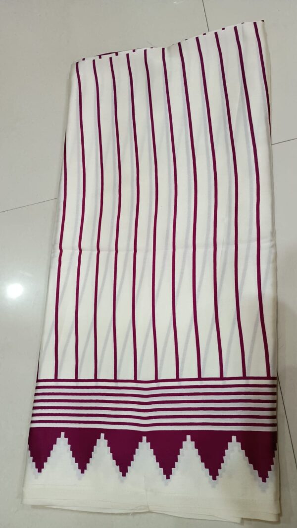 Modal Silk_ White Maroon