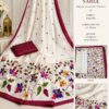 Semi Pure Silk Saree with BP-White