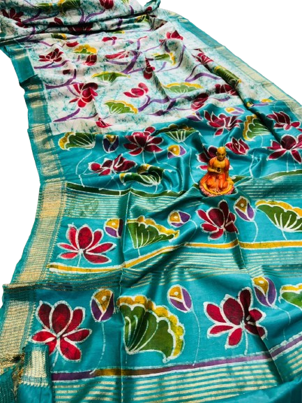 Batik Silk Saree with BP