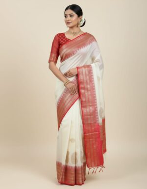 Kota Gadwal Saree with Blouse Piece – S00207 | Drape In Style Kota Gadwal saree with blouse piece