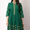 Green party wear kurti for women