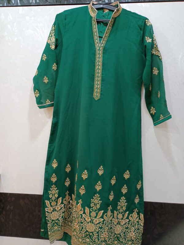 Green Party Wear Kurti