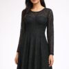 Ladies black netted dress