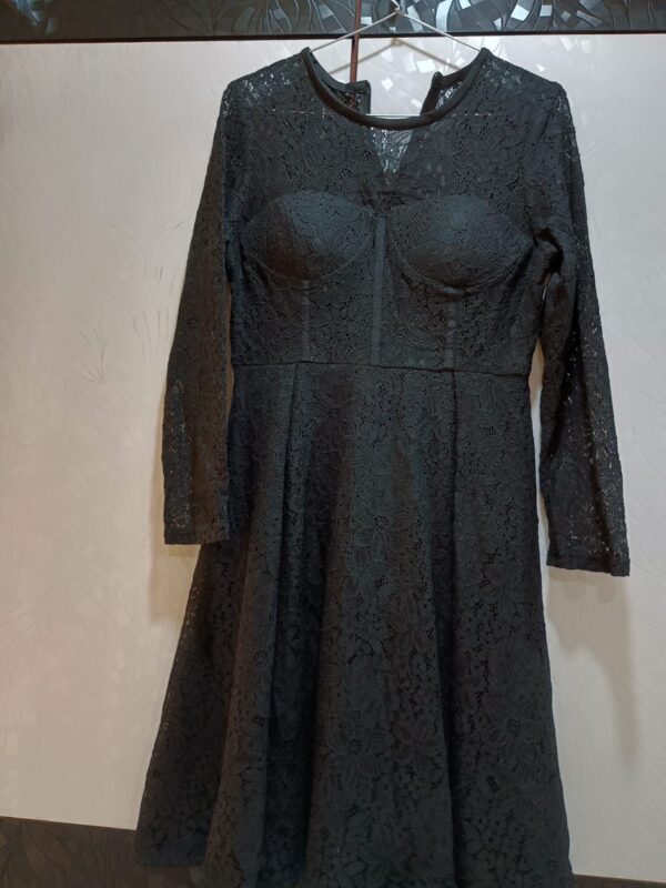 Ladies Black Netted Dress