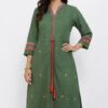 Ladies bottle green long kurti