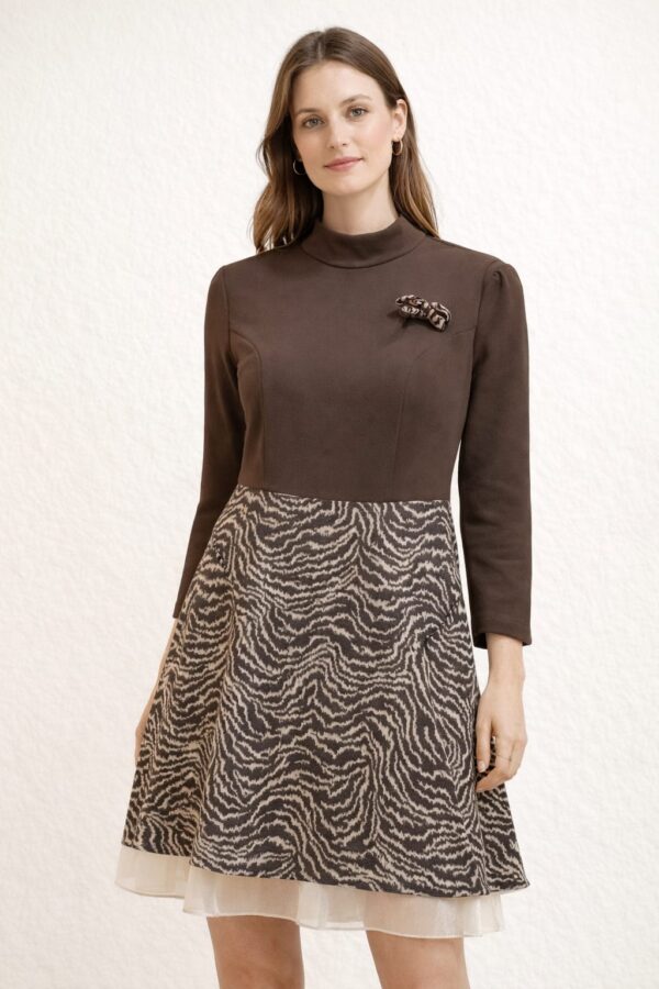 Ladies coffee brown dress
