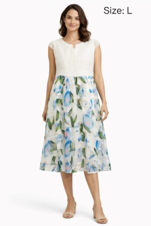 Long frock with net work for women