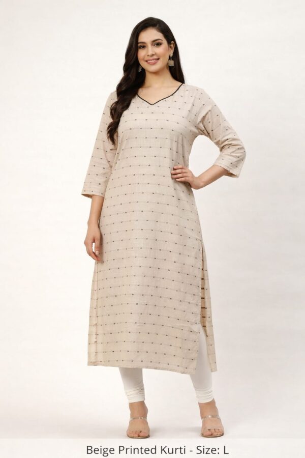 Beige kurti for women