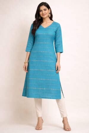 Blue kurti for women