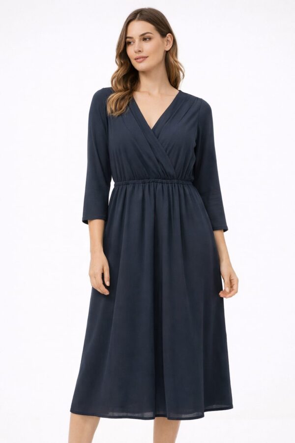 Blue midi dress for women