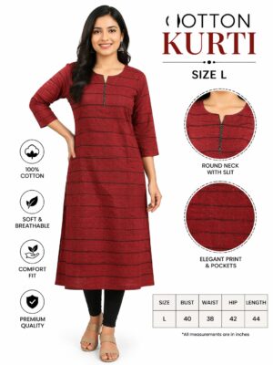 Maroon kurti for women