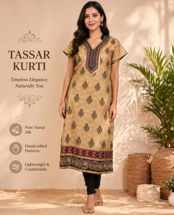 Tassar kurti for women