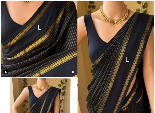 Cheque Gadwal silk saree for women