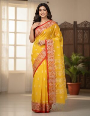 Maslin Jamdani saree for women